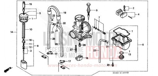 CARBURATEUR CR250RT de 1996